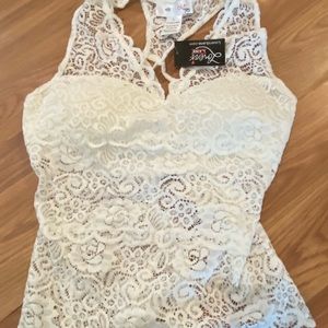 *lace tye up back toP NWTs